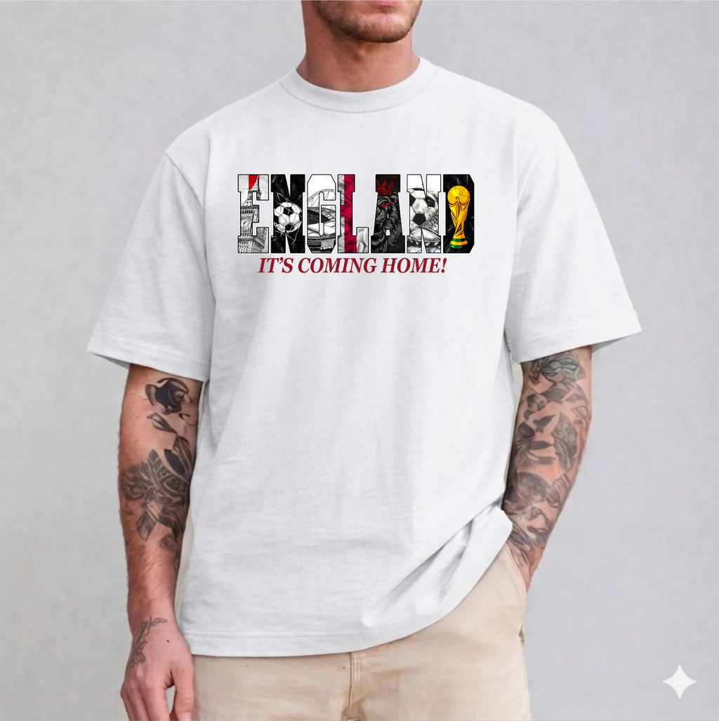 England Football T-Shirt, World Cup 2026 Shirt, Football Lover and Supporter Tee