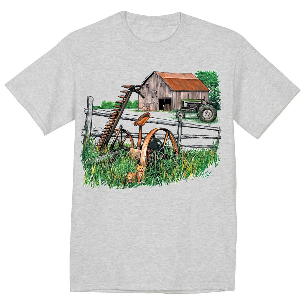 Farm Scene T-shirt Harvest Season Farm Farmer Farming Gifts T-shirts Mens