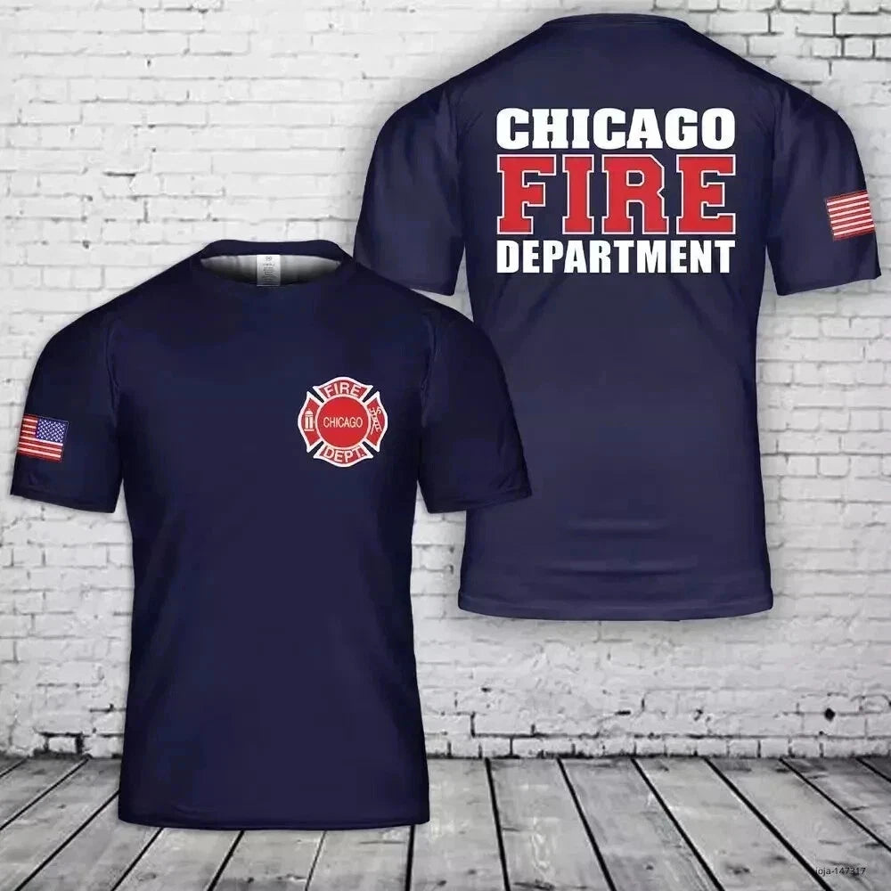 Chicago Fire Department Firefighter Shirt Full Size Gift For Dad 3D Shirt