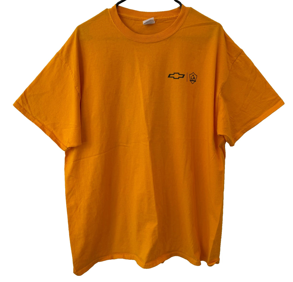 Vintage Style LA Galaxy Chevrolet Orange Soccer Graphic Promo Tee XL