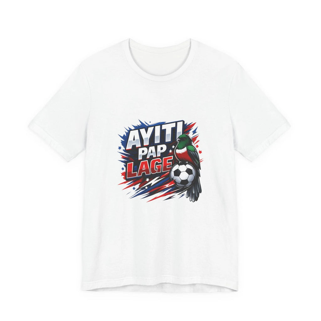 Ayiti Pap Lage T-Shirt | Haitian Flag Parrot Soccer Design