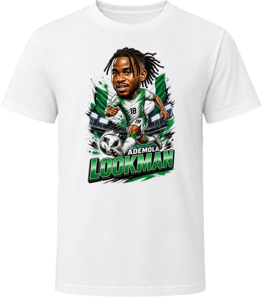 Ademola Lookman, Nigeria Caricature Soccer 2026 T Shirt