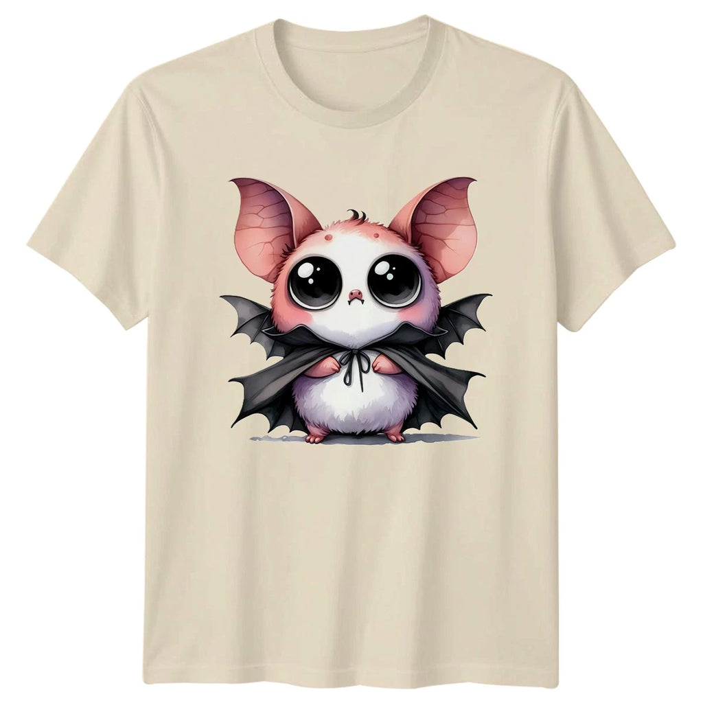 Cute Halloween Bat Animals Mens T-Shirt Womens Tee Graphic Unisex Top