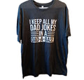 T-shirt L Gray Unisex Dad Jokes Dad-A-Base Father's Day 2XL