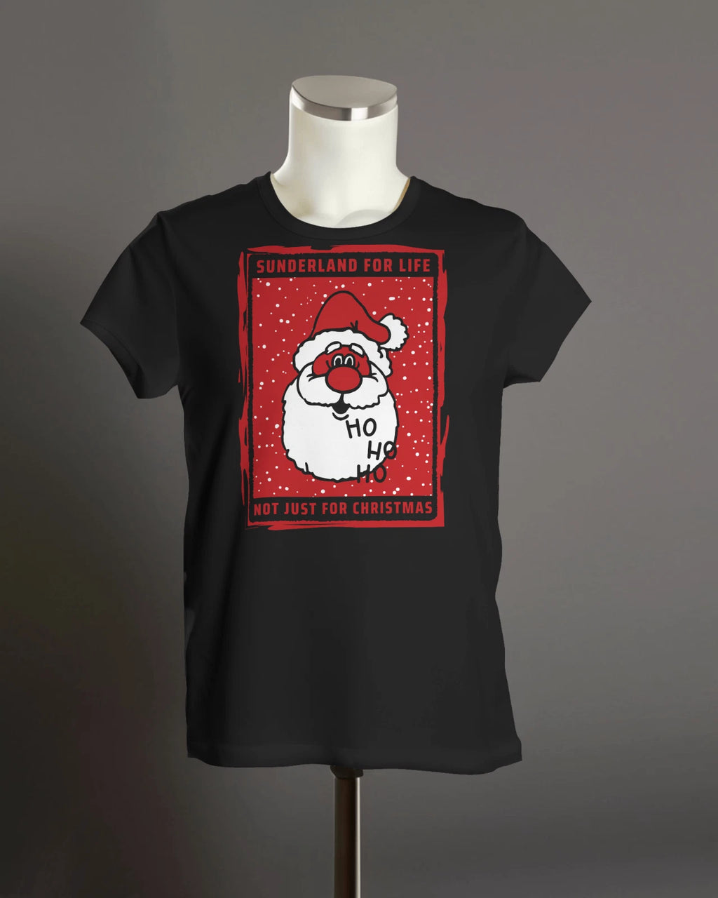 Sunderland Xmas T Shirt | Mackems Black Cats Tyne Wear Roker Santa Christmas
