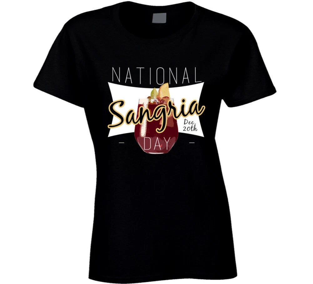 National Sangria Day December 20th Fun Alcohol Party Wine T Shirt