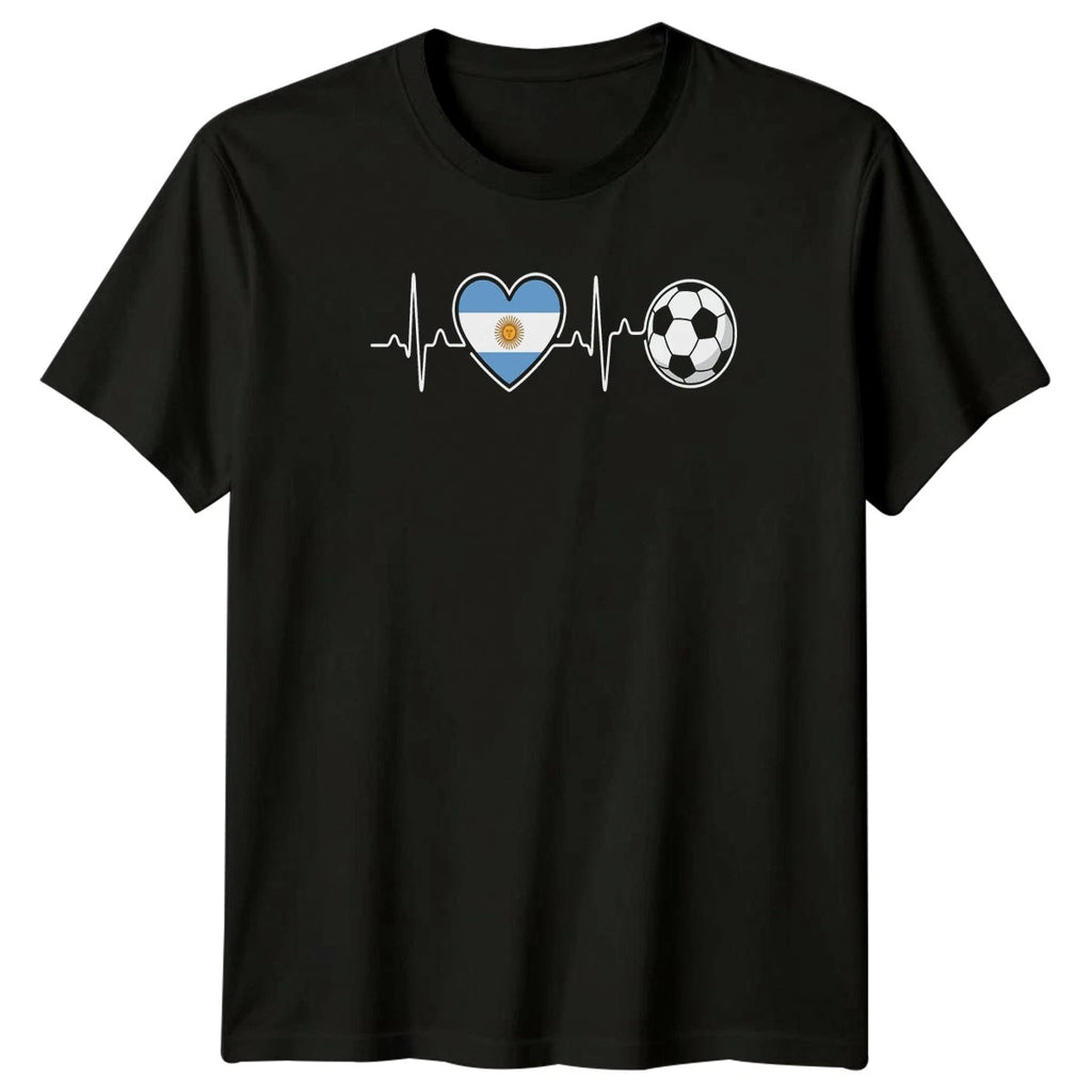 Argentina Soccer Heartbeat T-Shirt Argentina Soccer Gift For Him And Her