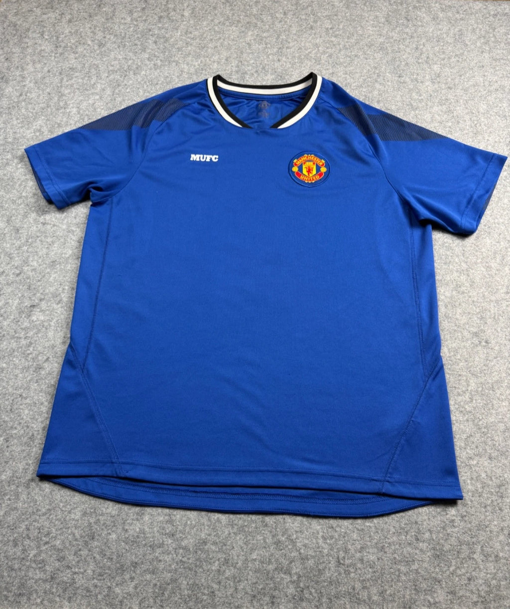 Manchester United Soccer Football Futbol Club Blue Slim XL Jersey Shirt