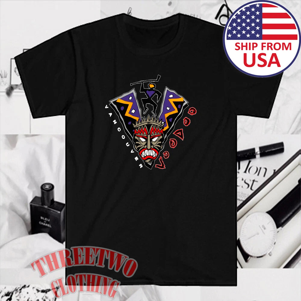 Vancouver VooDoo Voo Doo Hockey Team Roller International Men's Black Size S-5XL