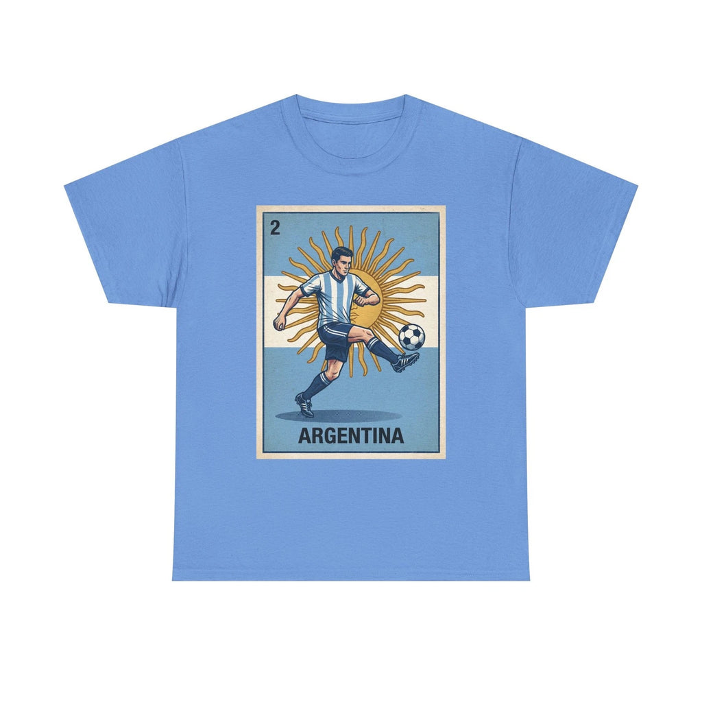 Argentina Soccer Fan T-Shirt Retro World Football Graphic Tee Loteria Graphic