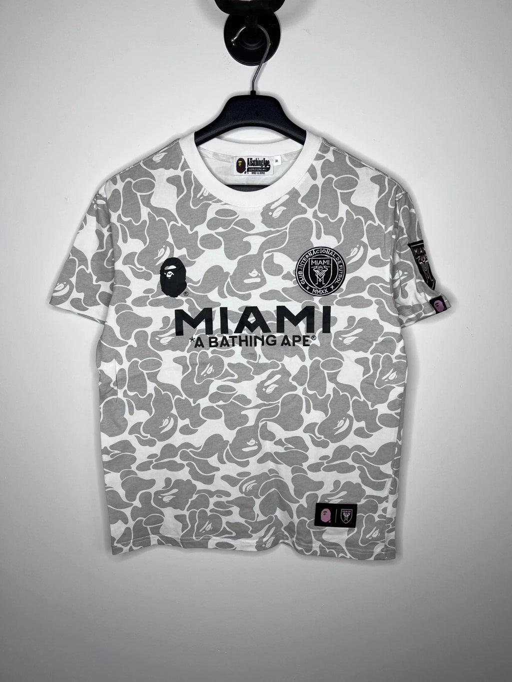 BAPE X INTER MIAMI CAMO SHIRT MESSI JERSEY SOCCER SIZE M