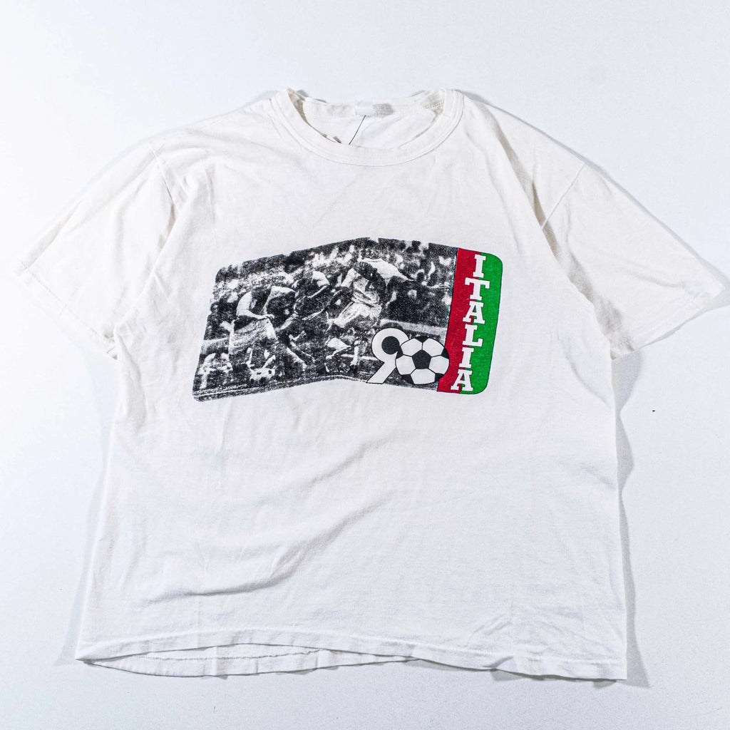 Vintage Italia 1990 World Cup T-Shirt Small Soccer Graphic Ciao VTG