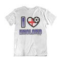 I LOVE ENGLAND Football T-Shirt  World Cup 2026, Adults Kids Or Baby, World Cup