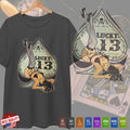 Lucky 13 T Shirt Casino Vegas Retro Old School Clothing Poker Card Classic Tee
