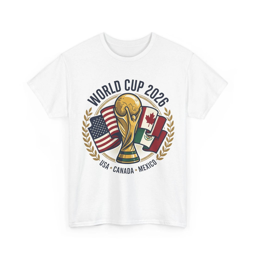 World Cup 2026 Trophy USA Canada Mexico Tee | Soccer Tournament | 100% Cotton