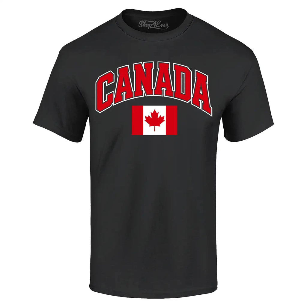 Canada Flag Leaf Soccer Season Football T-shirt Canadian Flag Shirt