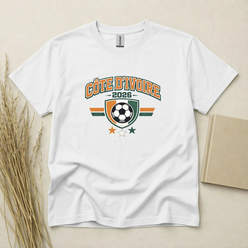 Cote DIvoire 2026 Football Fan T Shirt Soccer Supporters Gildan Cotton Top
