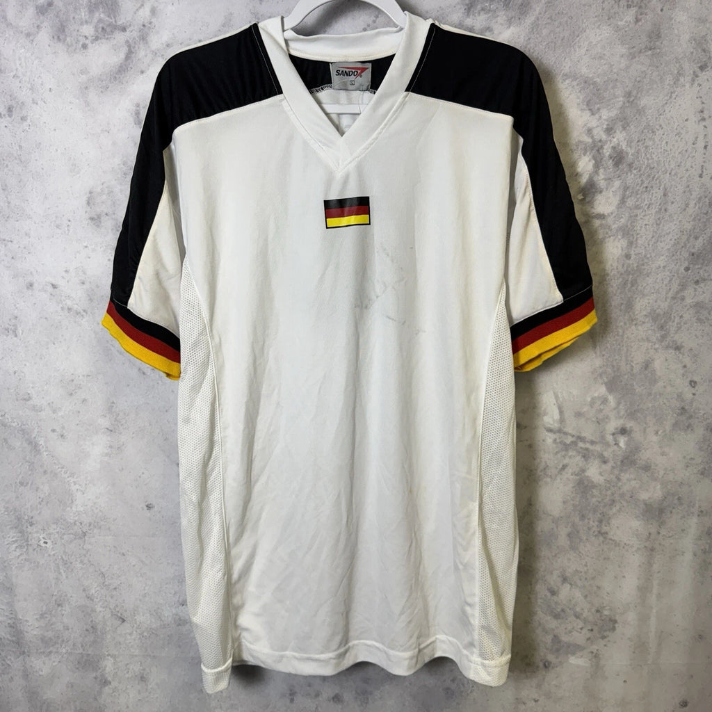 Vintage Germany Soccer Jersey Mens Large NWT Retro Deutschland Football Shirt