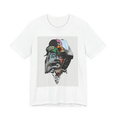 Abstract Collage Face Tee | Surreal Portrait Art, Mixed Media T-Shirt