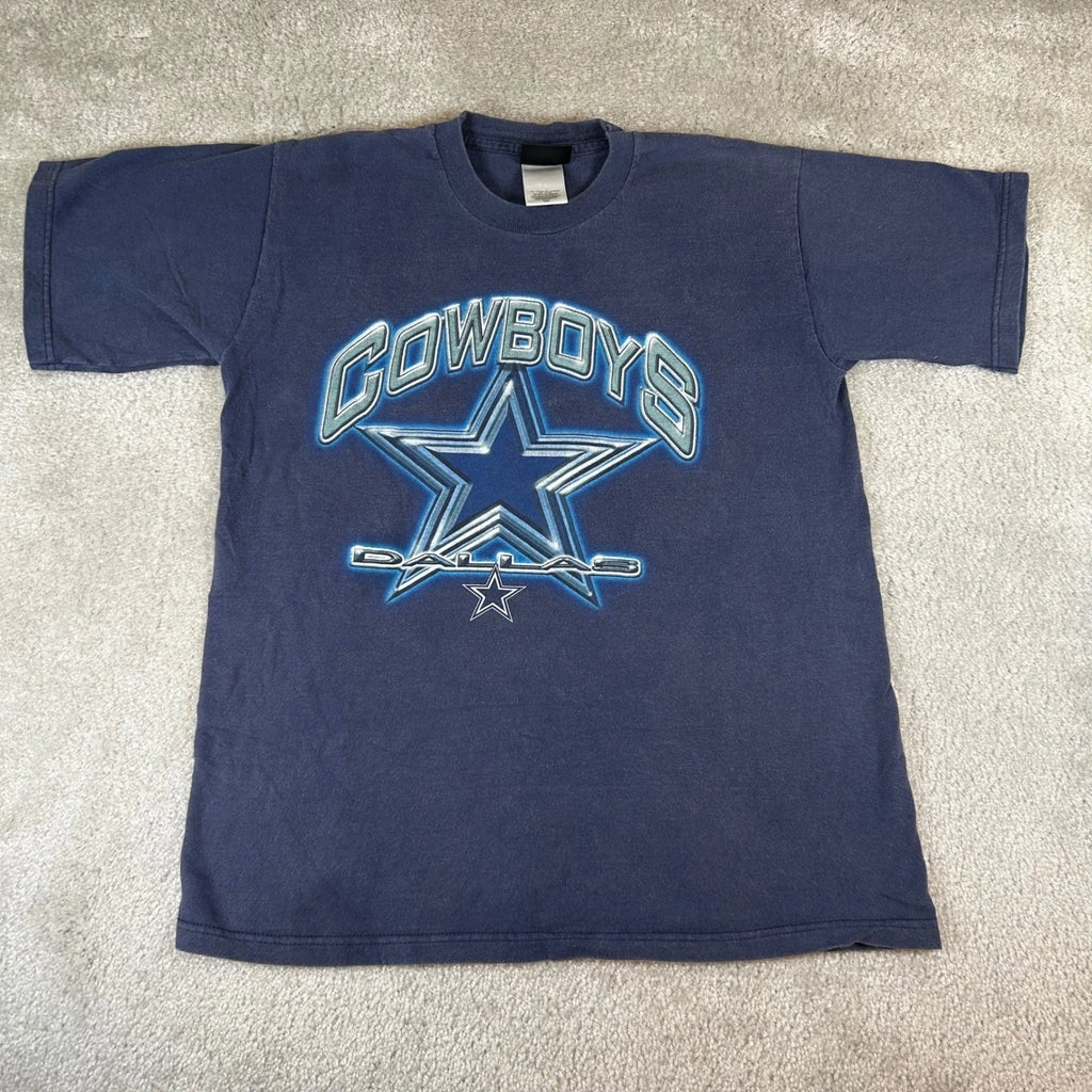Vintage 90s Pro Player Dallas Cowboys T-Shirt Mens M Navy Blue Graphic Star Logo