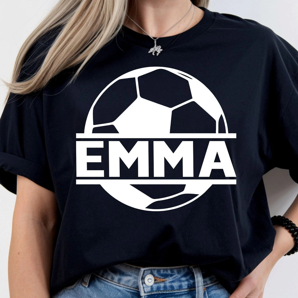 Personalised Football Shirt Custom Name Soccer Sports Tee Unisex Gift Xmas Tops