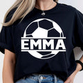 Personalised Football Shirt Custom Name Soccer Sports Tee Unisex Gift Xmas Tops