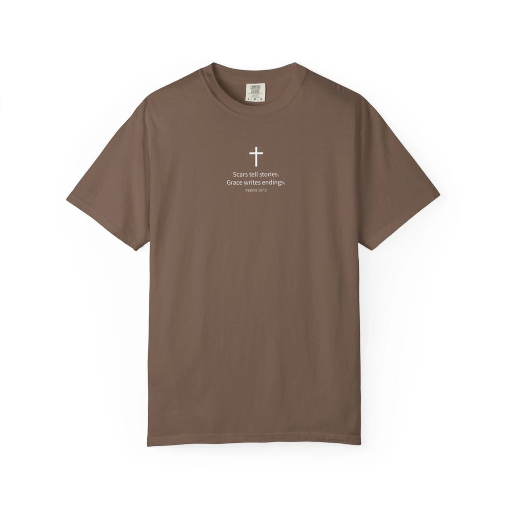 Faith-Inspired Minimalist Garment-Dyed T-Shirt, Christian T-Shirt, Casual, Faith