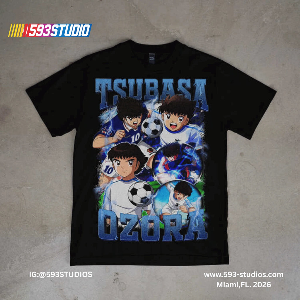 Captain Tsubasa Anime T-Shirt Soccer Manga Graphic Soccer |Oliver Atom