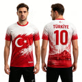 Turkey Football T-Shirt 2026 World Cup Polyester Breathable Quick Dry