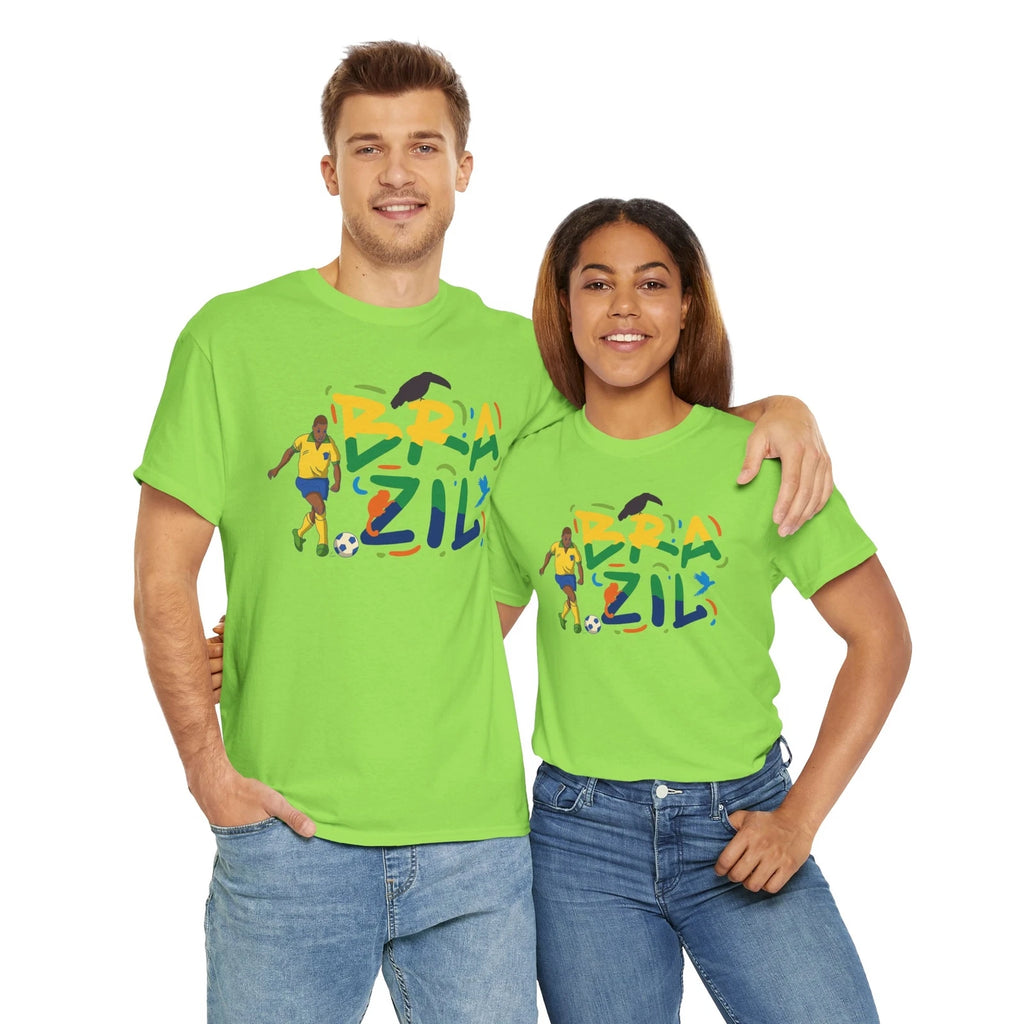 Brazil Soccer Fan T-Shirt, Heavy Cotton Tee, Unisex Sports Shirt, Soccer Player