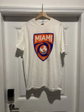 Miami FC Soccer T-Shirt Men's Size Large White Summer Schedule