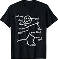 Funny Ow Ow Ow Ow Saying Body Pain Character Humor Sarcastic T-Shirt