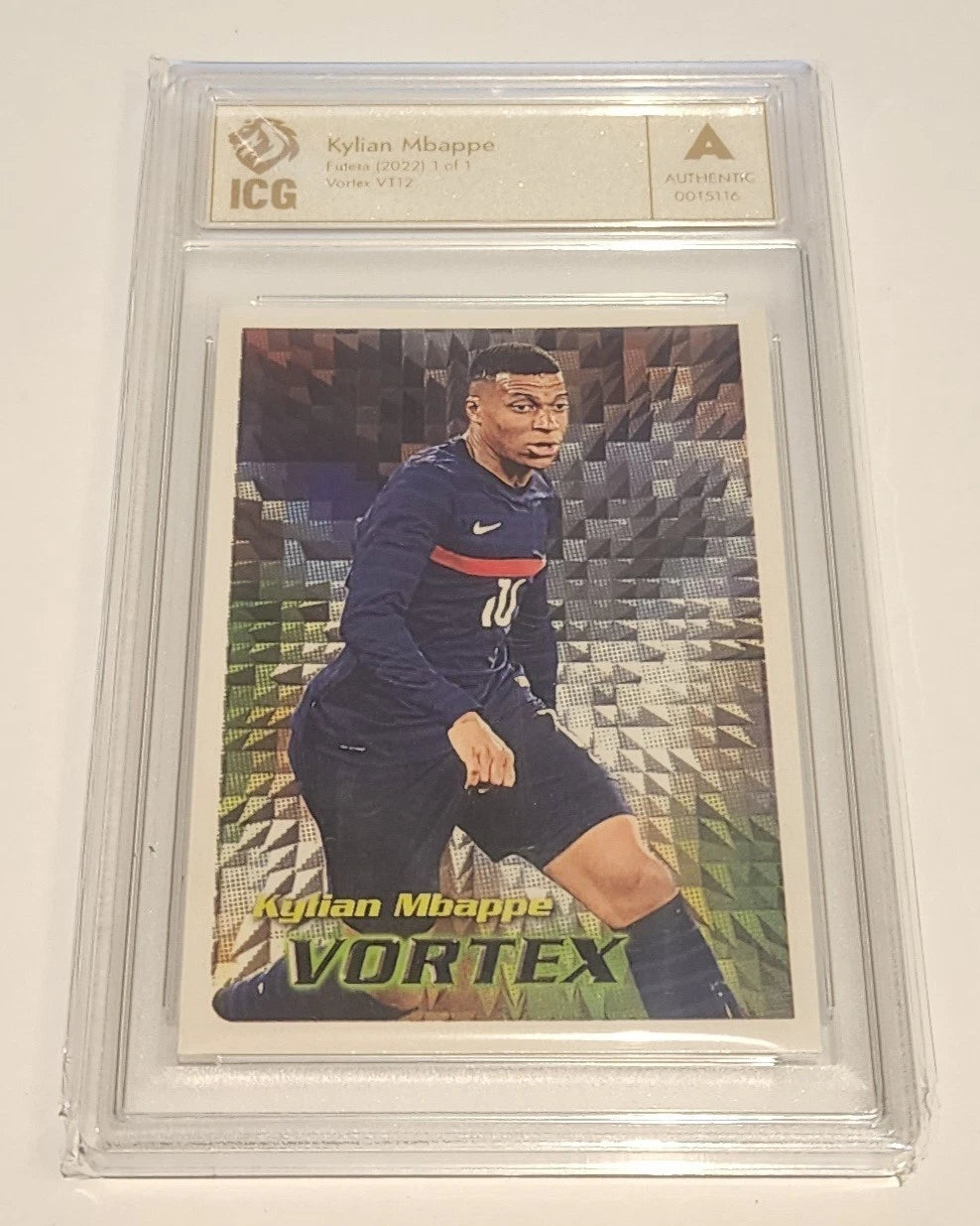 2022 Futera Fans Selection Series 2 Soccer Vortex Kylian Mbappe 01/01