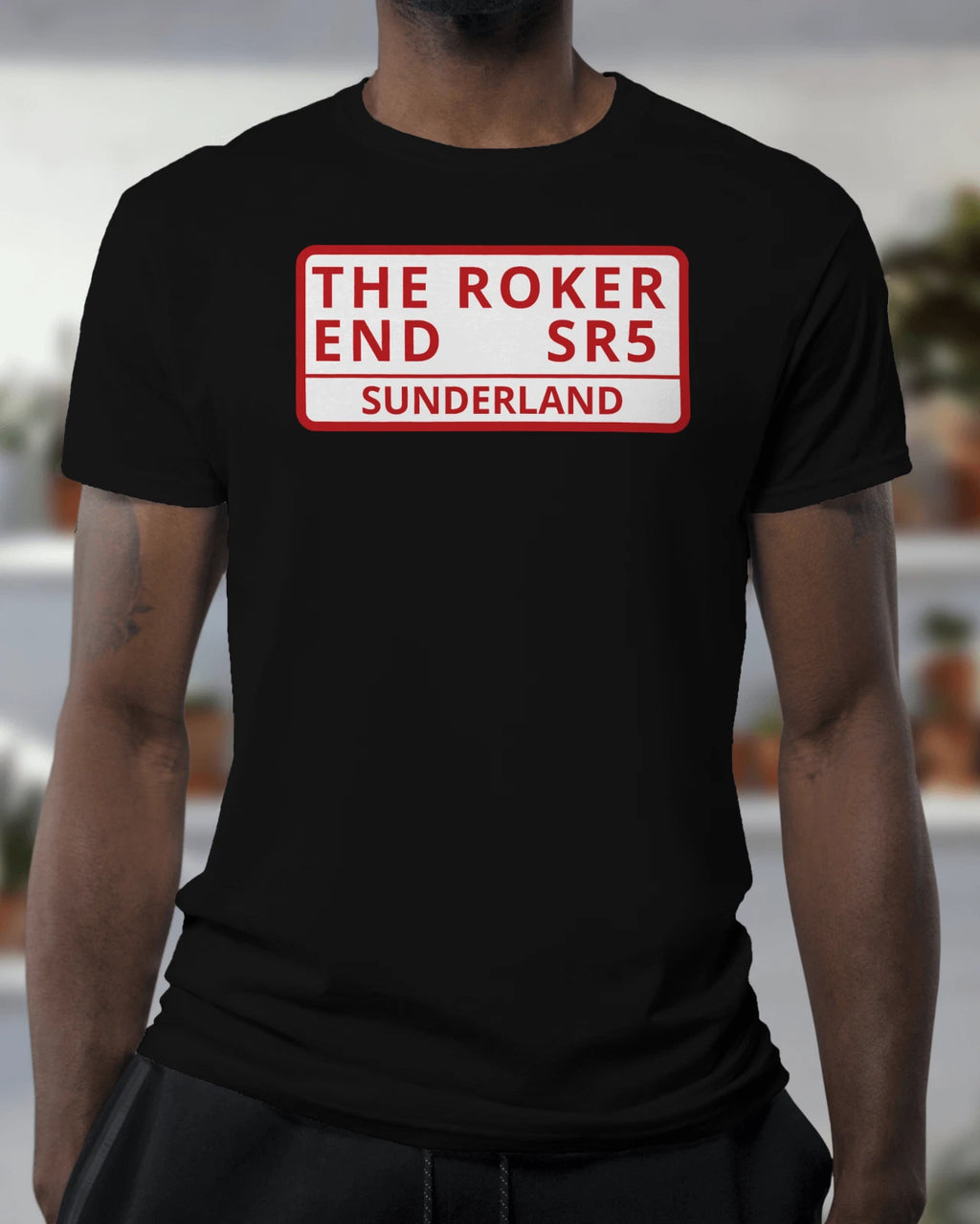 The Roker End SR5 T Shirt | Light Sunderland Mackems Black Cats Tyne Wear