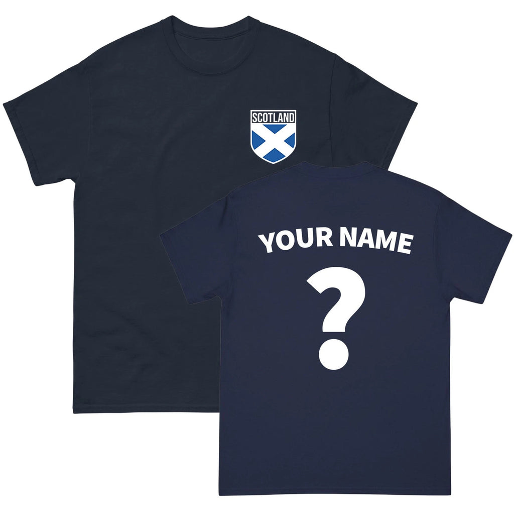 Personalised Scotland Badge football T-Shirt,Custom Name and Number Football Tee