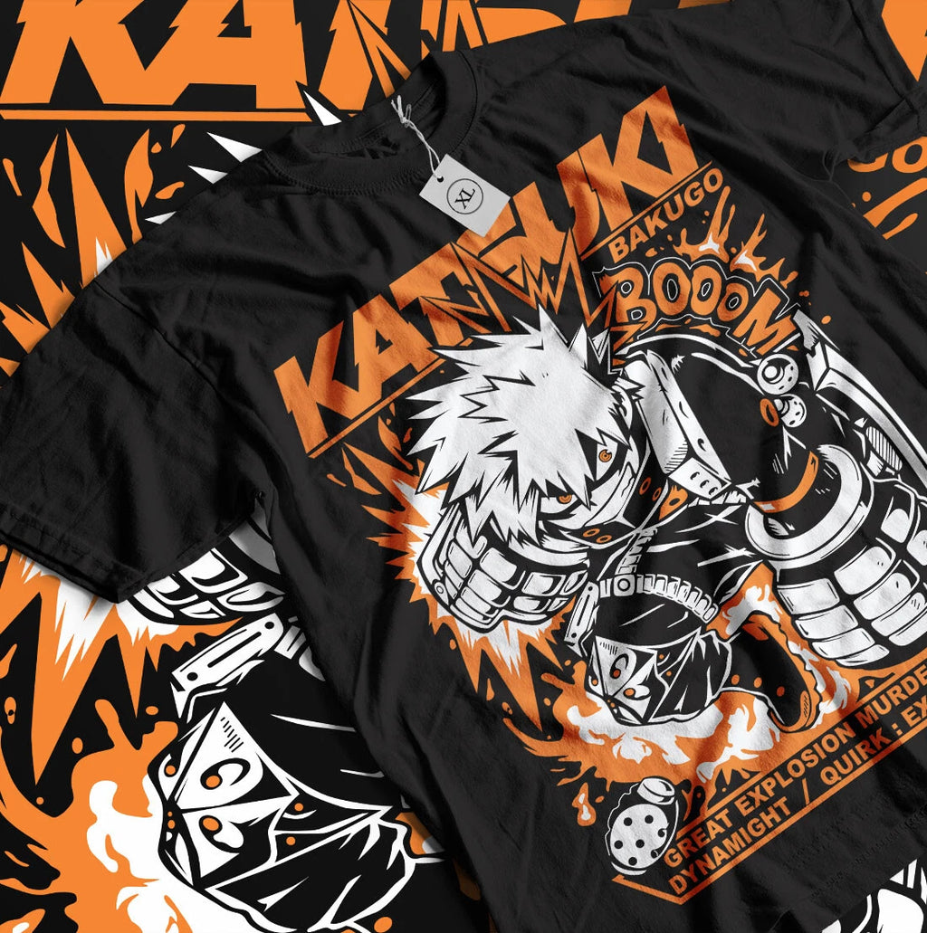 Bakugo Katsuki T-Shirt My Hero Academia MHA Anime Girl Gift Shirt Tee All Size