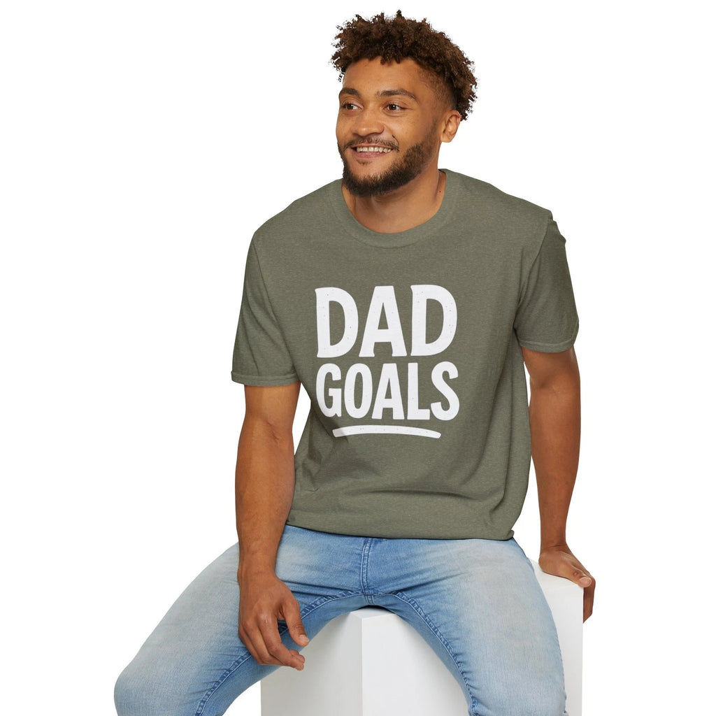 Dad Goals Unisex Softstyle T-Shirt, Father's Day Gift, Dad Apparel, Casual