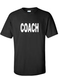 Coach Training Exercise Combat Sports Baseball Soccer Black White Cotton T-shirt