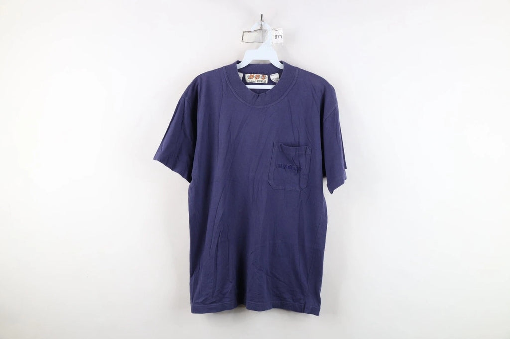 Vintage 90s MBS Diesel Knitwear Mens Medium Spell Out Pacific Pocket T-Shirt