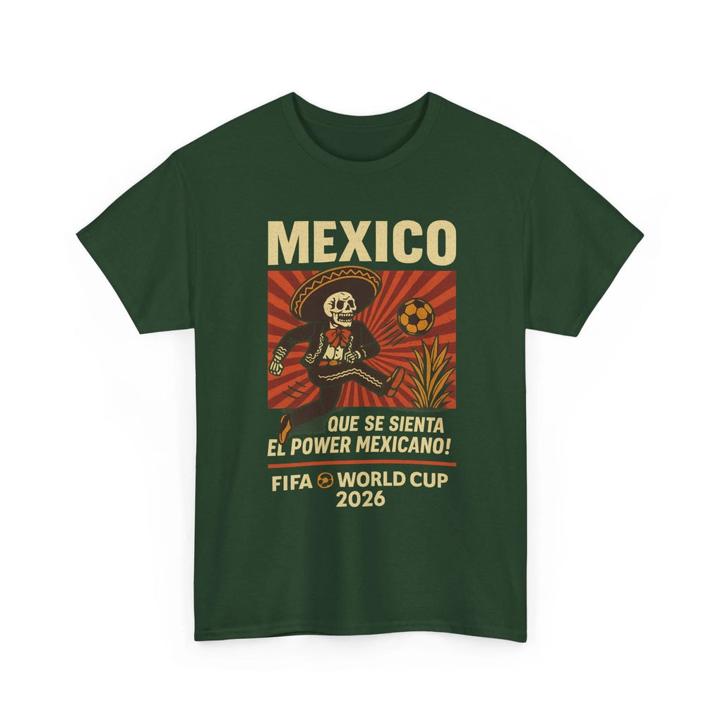 Mexico Skeleton Charro Soccer T-Shirt | Power Mexicano World Cup 2026