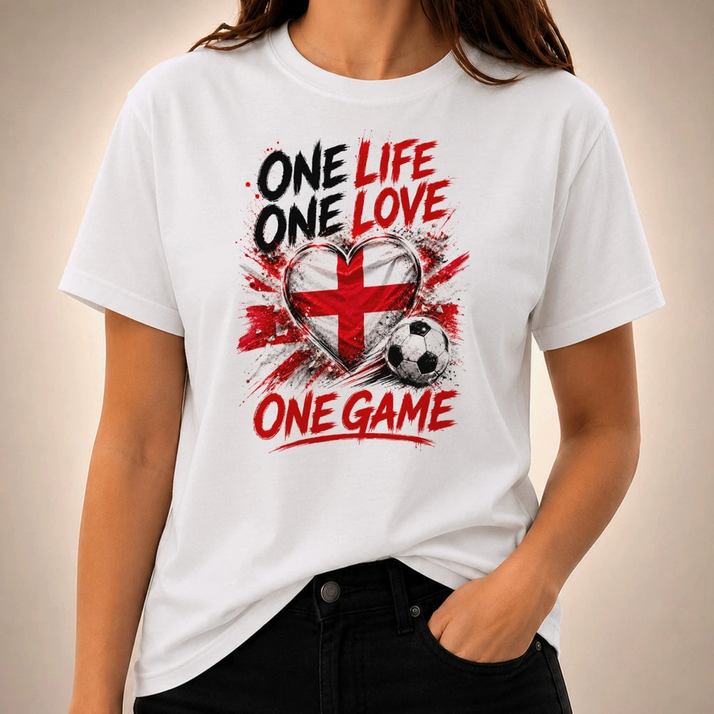 England t shirt football 2026 fan flag English soccer art top one game tee gift