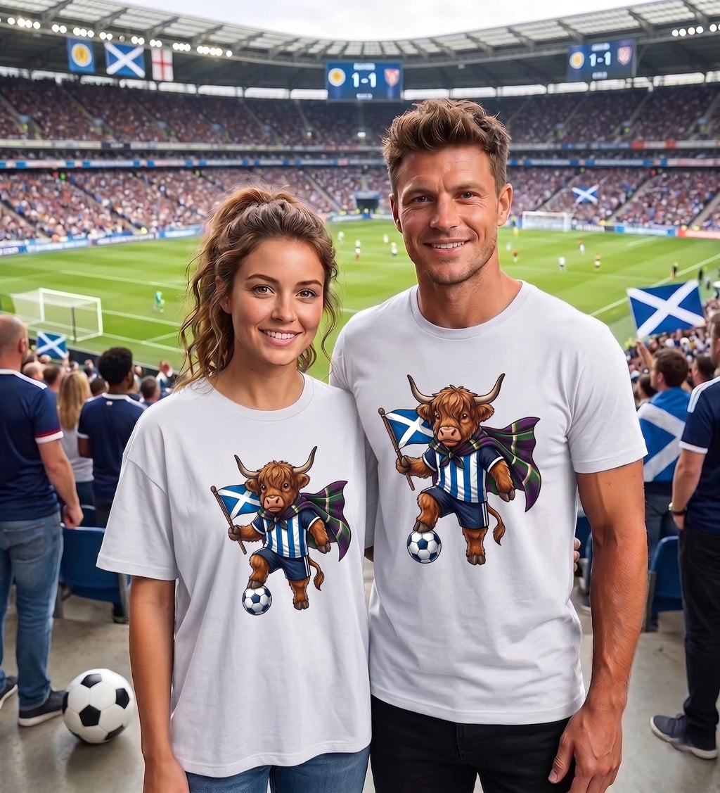 Scotland Football Bull Shirt Scottish Flag Soccer Fan Graphic Gift Tee
