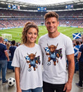 Scotland Football Bull Shirt Scottish Flag Soccer Fan Graphic Gift Tee