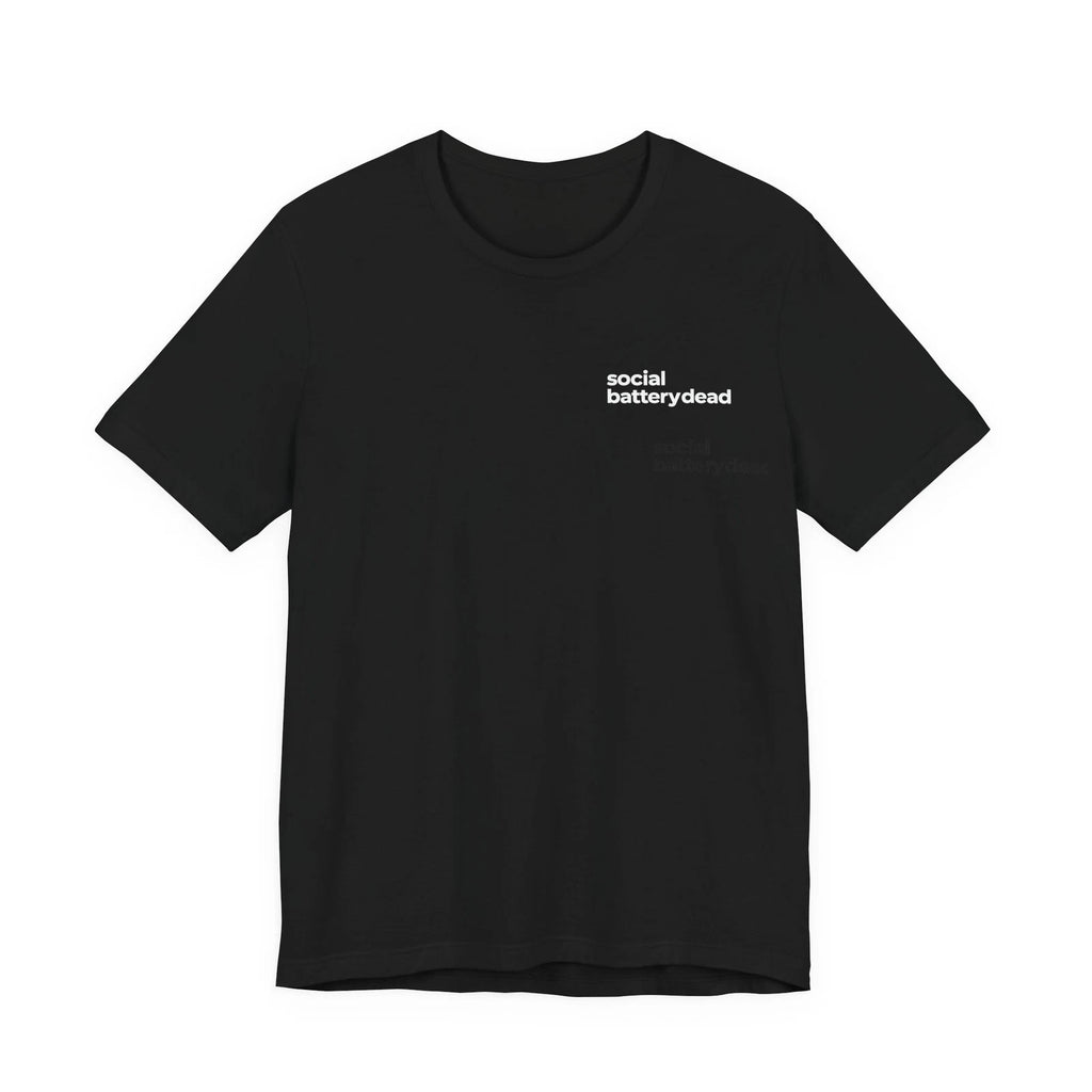 Funny Introvert Shirt Social Battery Dead Minimalist Unisex Tee