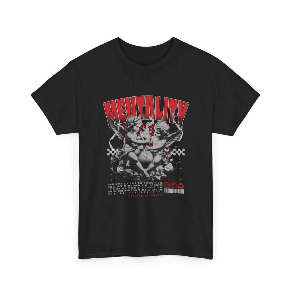 Mentality Angels Graphic T-Shirt Red Grunge Aesthetic Tee