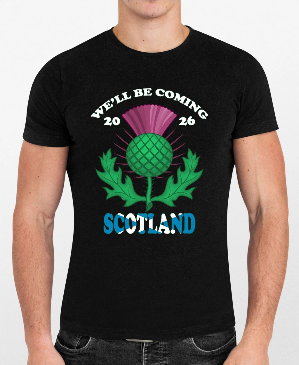 We'll Be Coming 2026 T Shirt Scotland Football Tartan Army Supporter Fans Tee