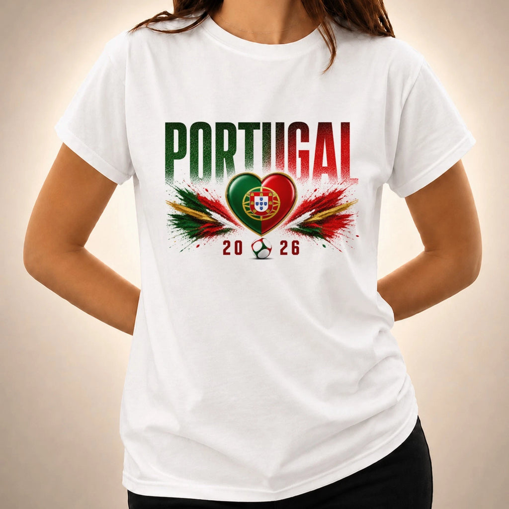 Portugal t shirt flag football 2026 tee gift heart soccer fan top art all sizes