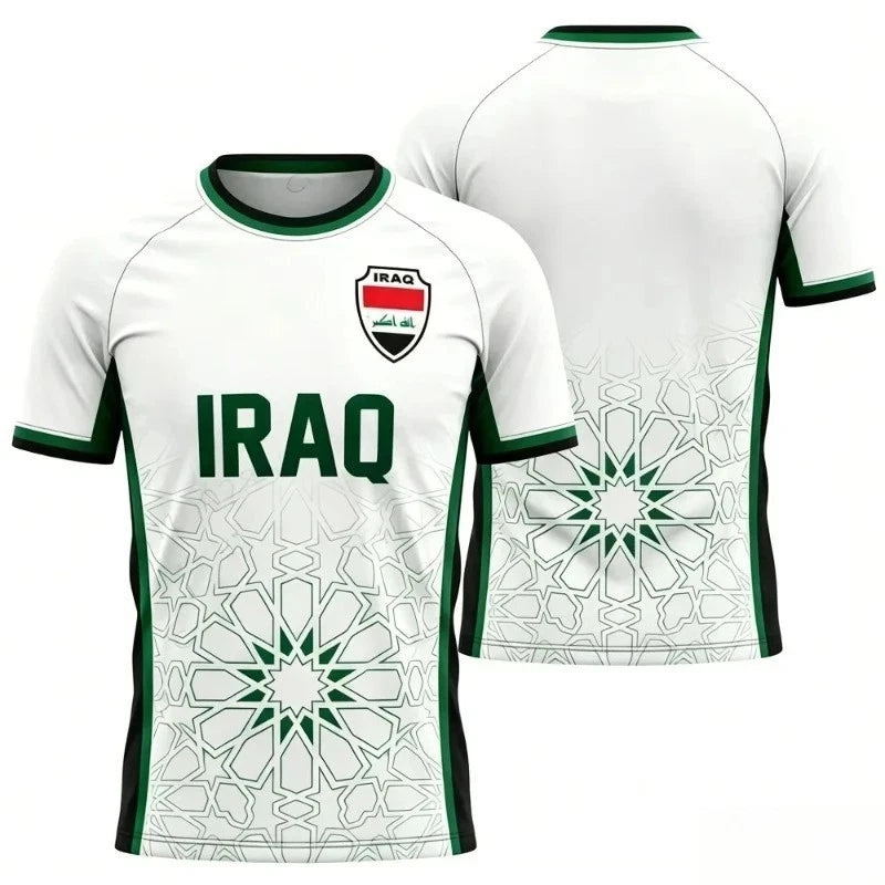 Iraq Breathable T-Shirt Soccer Jersey Unisex World Cup 2026 Football Tee