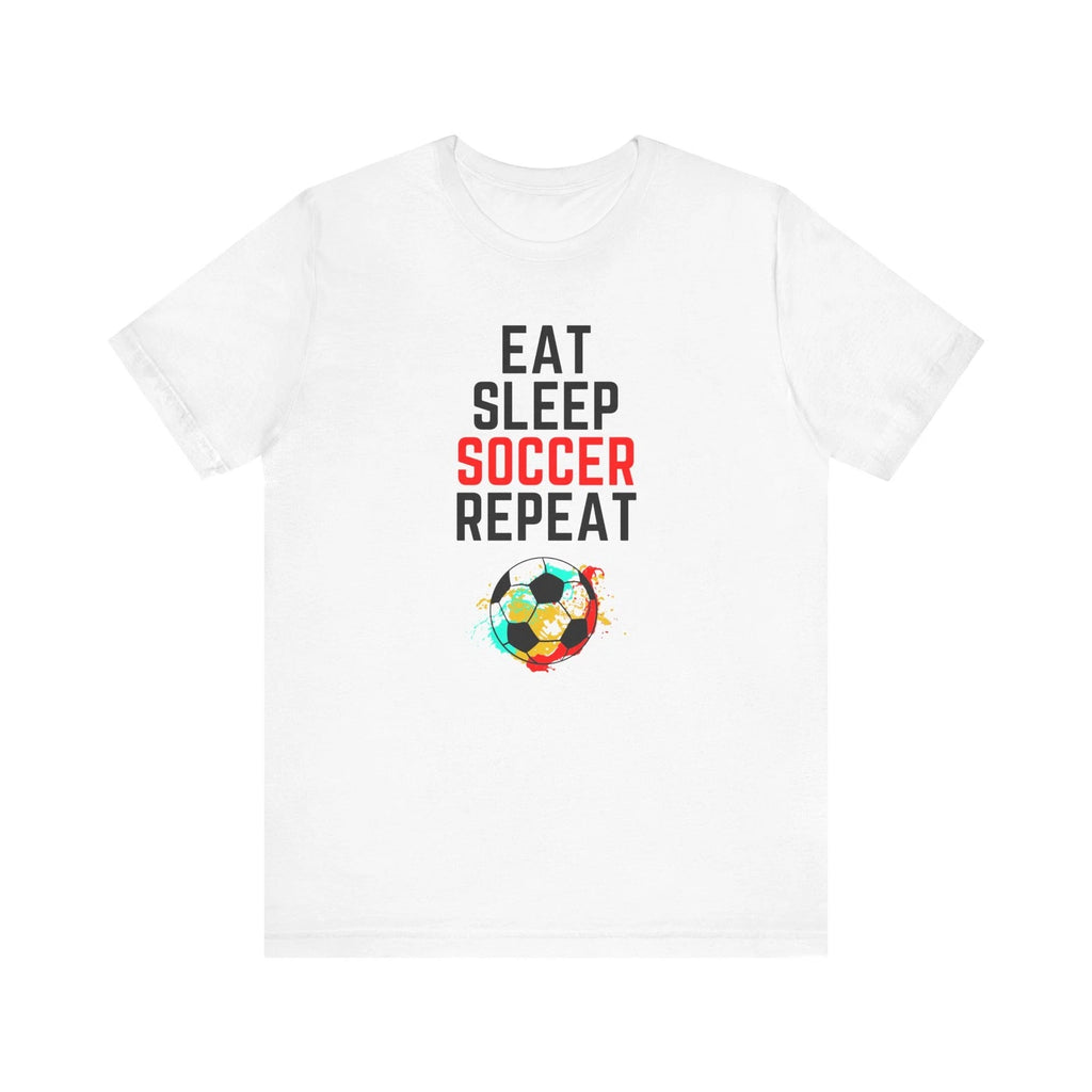 Girls Soccer T-Shirt - Eat Sleep Soccer Repeat: Soccer Shirt