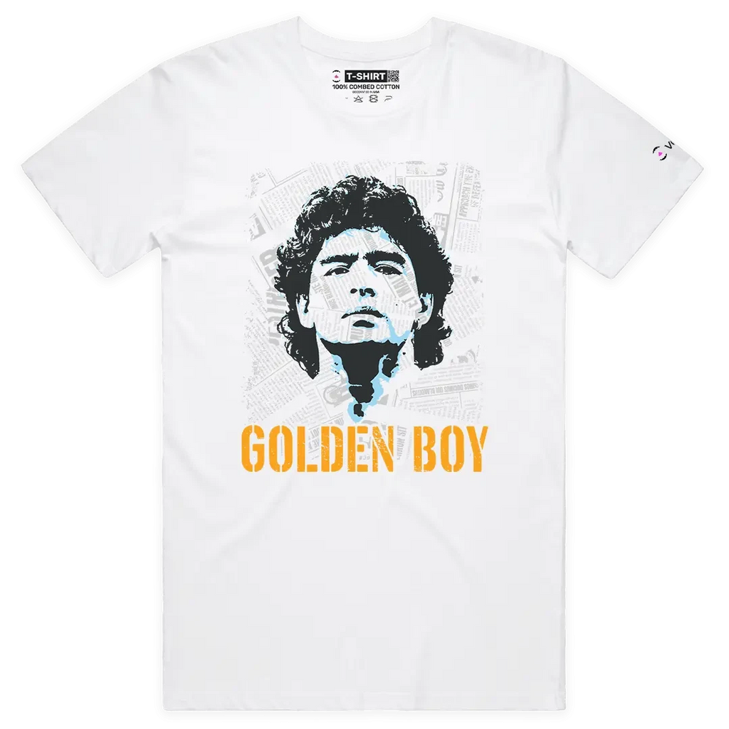 VOICEART Maradona The Golden Boy Sports Graphic Premium T-Shirt for Soccer Fans